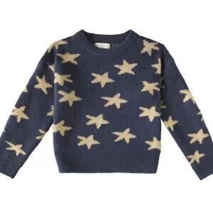 RYLEE + CREW STARS ASPEN LONG SLEEVE SWEATER kids size 8-9 color Indigo NEW NT